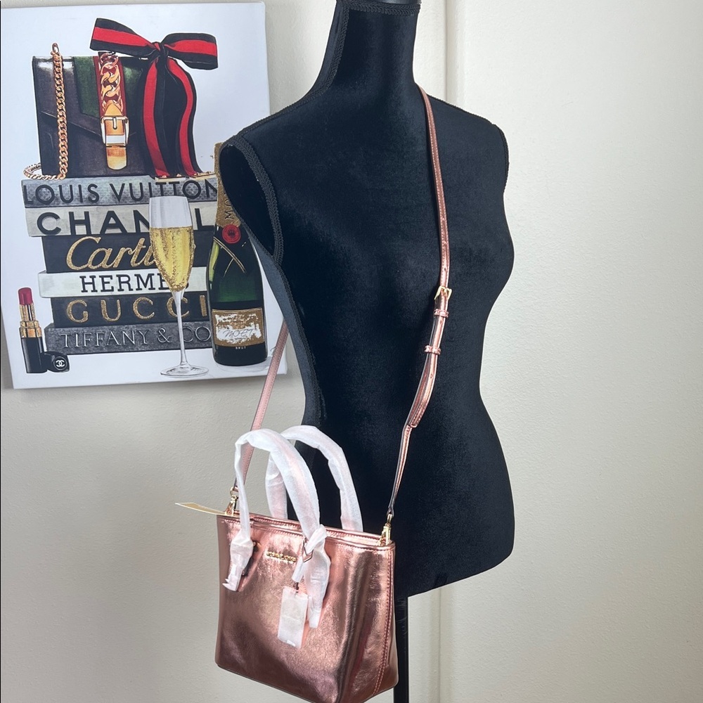 Michael Kors Metallic Pink Shoulder Bag - Picture 6 of 10